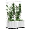 vidaXL Plantenbak met latwerk 80x40x136 cm polypropeen wit