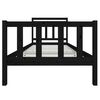 vidaXL Bedframe massief hout zwart 100x200 cm