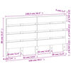 vidaXL Hoofdbord 150 cm massief grenenhout wasbruin