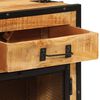 vidaXL Dressoir 80x31x66 cm massief ruw mangohout en metaal
