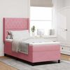 vidaXL Boxspringbed met matras met hoofdeinde Roze 90 x 200 cm Fluweel