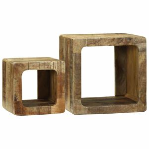vidaXL TV Eenheden 2 st Bruin 36 x 30 x 36 cm Massief Mango Hout