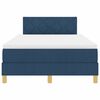 vidaXL LED Box Spring Bed met matras met LED Blauw 120 x 190 cm Stof