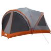 vidaXL Familietent voor 10 personen Grijs en Oranje 460 x 430 x 214 cm