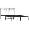 vidaXL Bedframe met hoofdbord metaal zwart 120x200 cm