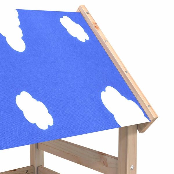 vidaXL Speeltoren Bruin 110,5 x 52,5 x 215 cm Massief grenenhout