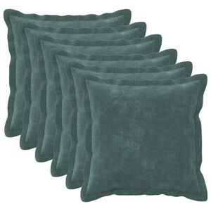 vidaXL Kussensloop 6 st HOUTEN Zee blauw 30 x 30 cm Microfiber Fleece