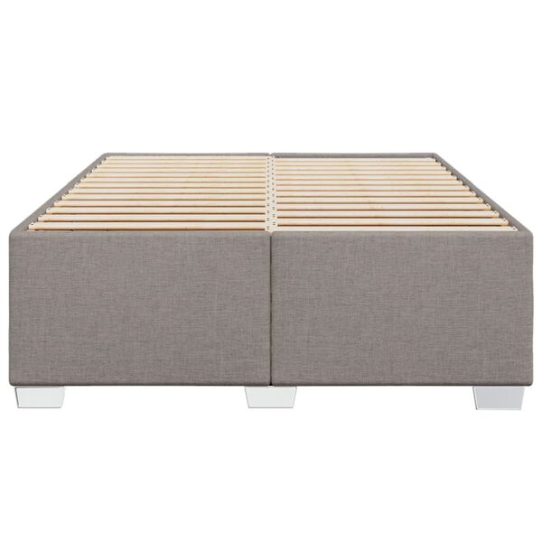 vidaXL Bedframe zonder matras stof taupe 140x200 cm