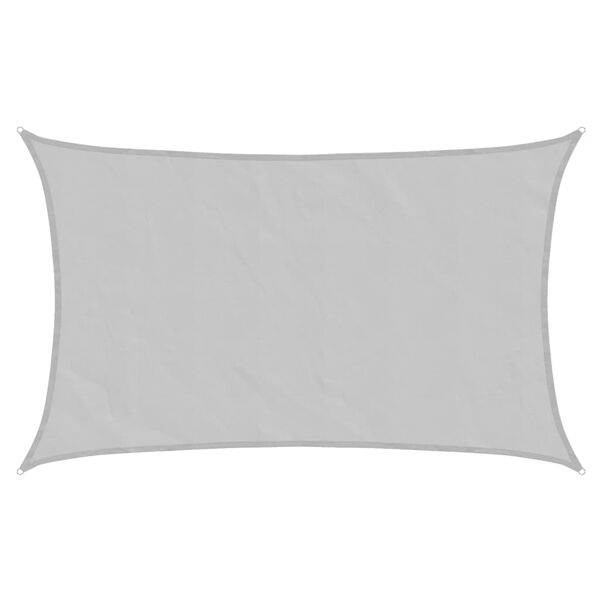 vidaXL Zonnezeil 8x5 m 100% polyester oxford lichtgrijs