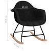 vidaXL Schommelstoel stof zwart