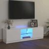 vidaXL Tv-meubel met LED-verlichting 120x30x36 cm hoogglans wit