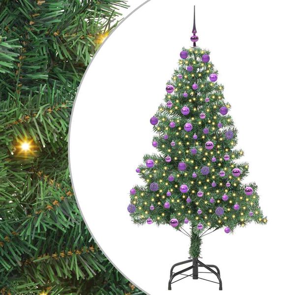 vidaXL Kerstboom met 300 LED met standaard Groen 180 cm PVC