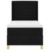 vidaXL Boxspringbed met matras met hoofdeinde Zwart 90 x 190 cm Stof