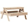 vidaXL Picknicktafel voor kinderen 88x97x52 cm massief grenenhout