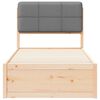 vidaXL Bedframe met Gevoerd Hoofdgedeelte Lichtgrijs 90 x 190 cm