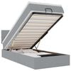 vidaXL Bed met matras 100x200 cm stof lichtgrijs
