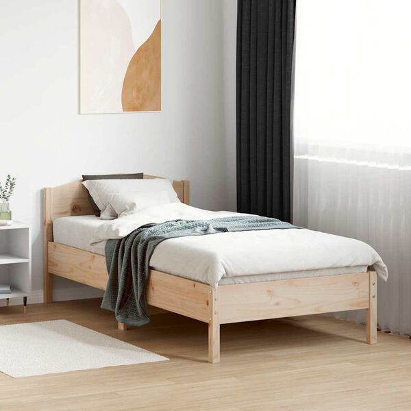 vidaXL Bedframe zonder matras massief grenenhout 75x190 cm