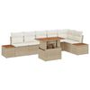 vidaXL Tuinbankenset 7 st Beige poly rattan