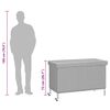 vidaXL Tuinbox met wielen 110x55x73 cm poly rattan gemengd beige
