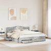 vidaXL Bedframe met hoofdeinde Beton Grijs 180 x 200 cm Bewerkt hout