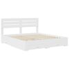 vidaXL Bedframe met lade met hoofdeinde met opslag Bewerkt hout