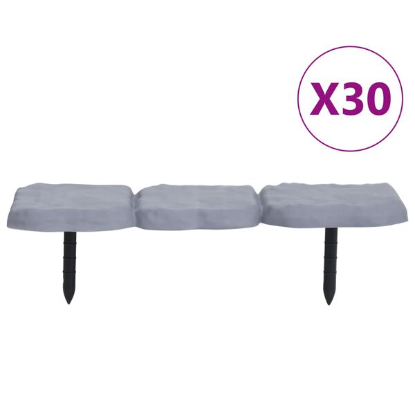 vidaXL Gazonranden 30 st met paaltjes PP