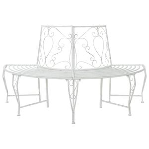 vidaXL Boom bank 4 -zits 160 x 80 x 89 cm steel Antiek wit halfrond