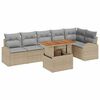 vidaXL Tuin Sofa Set 7 st beige en lichtgrijs