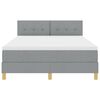 vidaXL Boxspringbed met matras Lichtgrijs 160 x 200 cm Stof