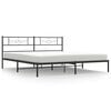 vidaXL Bedframe met hoofdbord metaal zwart 193x203 cm