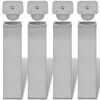 vidaXL Sofa-poten 4 pcs Zilver 38 x 38 x 180 mm IJzer