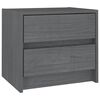 vidaXL Nachtkastje 40x30,5x35,5 cm massief grenenhout grijs