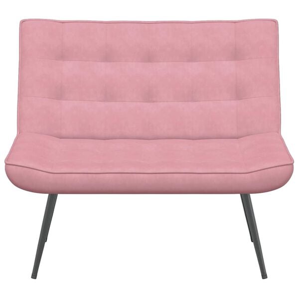 vidaXL Bankje 110x74x84 cm fluweel roze