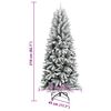 vidaXL Kunstkerstboom Wit 210 cm PVC en Plastic en Staal en PE