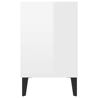 vidaXL Tv-meubel met metalen poten 103,5x30x50 cm hoogglans wit