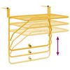vidaXL Hangende Balkon Tafel Mosterdgeel 60 x 39 x 65 cm Staal