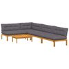 vidaXL 5 Stuk Garden Pallet Sofa Units Massief Acaciahout Naturel