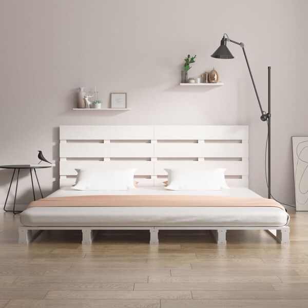 vidaXL Bedframe zonder matras massief grenenhout wit 120x200 cm