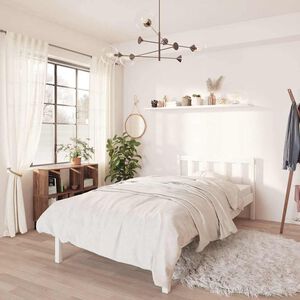 vidaXL Bedframe massief grenenhout wit 75x190 cm