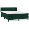 vidaXL Boxspring met matras fluweel donkergroen 140x190 cm