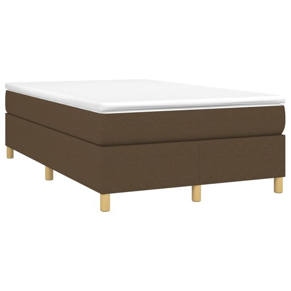 vidaXL Boxspring bed 120x200 cm stof donkerbruin