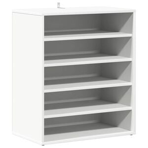 vidaXL Schoenenkast 60x35x70 cm bewerkt hout wit