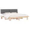 vidaXL Bedframe met Gevoerd Hoofdgedeelte Lichtgrijs 200 x 200 cm