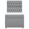 vidaXL Boxspring met matras stof lichtgrijs 80x200 cm