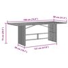 vidaXL Tuintafel met acaciahouten blad 190x80x75 cm poly rattan zwart