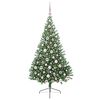 vidaXL Kunstmatig Voorverlicht Kerstboom met 300 LED Groen 180 cm PVC
