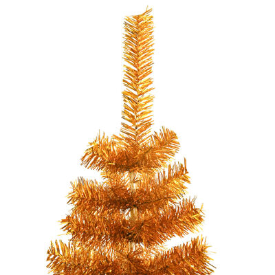 vidaXL Kunstkerstboom met standaard 150 cm PET goudkleurig