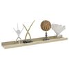 vidaXL Wandschappen 2 st 60x9x3 cm wit en sonoma eikenkleurig