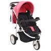 vidaXL Kinderwagen met 3 wielen roze en zwart