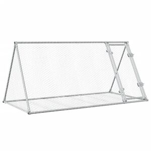 vidaXL Konijnenhok 200x105x91 cm gegalvaniseerd staal zilverkleurig